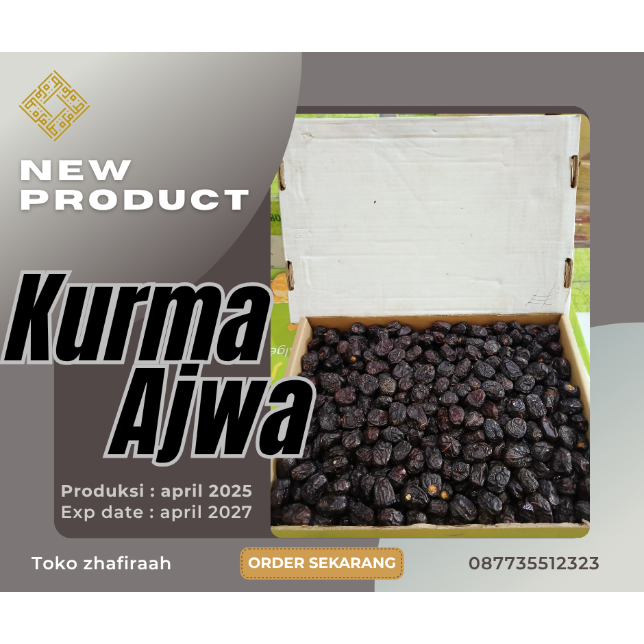

Kurma Ajwa Madinah Kemasan 5 kg