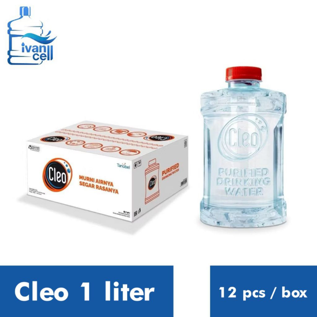 

(1 DUS) CLEO BOTOL 1000 ML (1L) isi (12 BOTOL) versi lama - ORIGINAL 100%