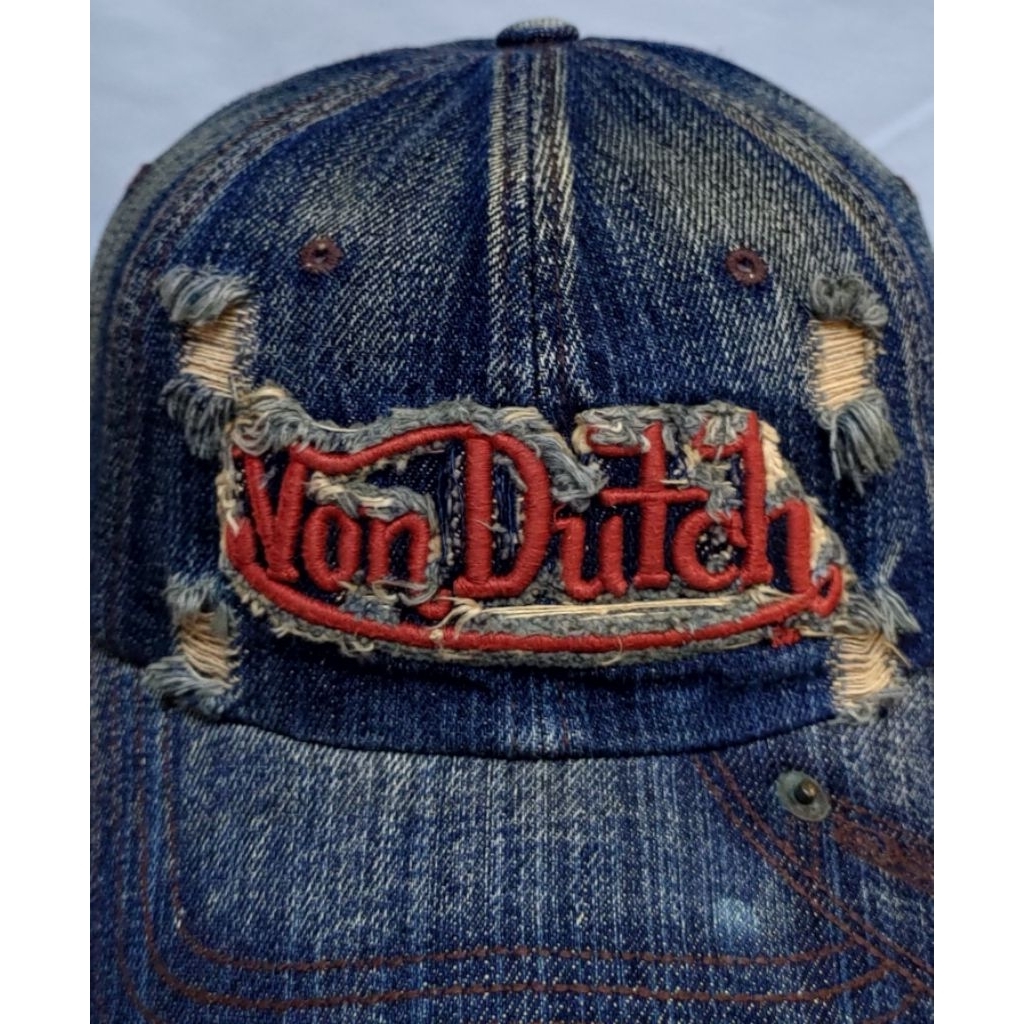 Topi Von Dutch 32 All Denim Ripped Authentic Ori 2nd