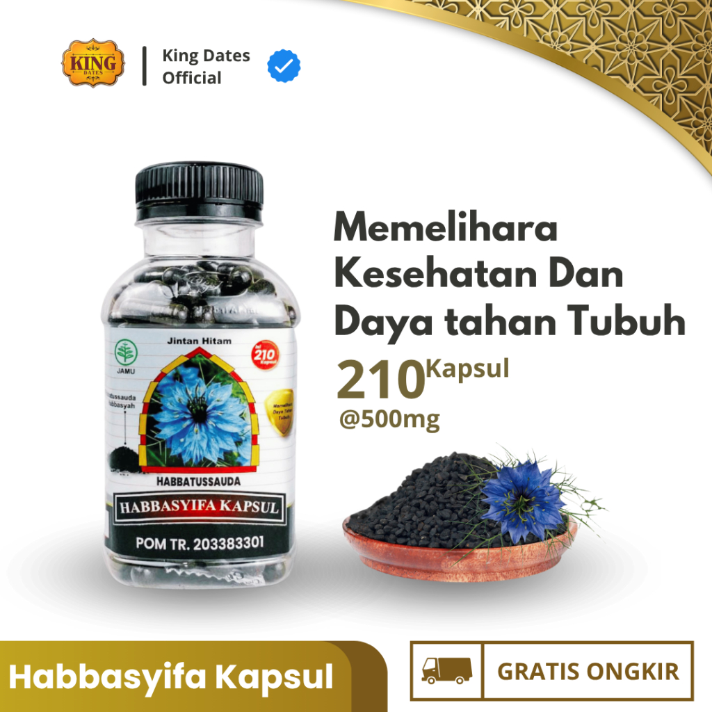 Habbasyifa Serbuk 210 Kapsul Serbuk Habbatussauda Murni Habasyi Jinten Hitam l Kapsul Jintan