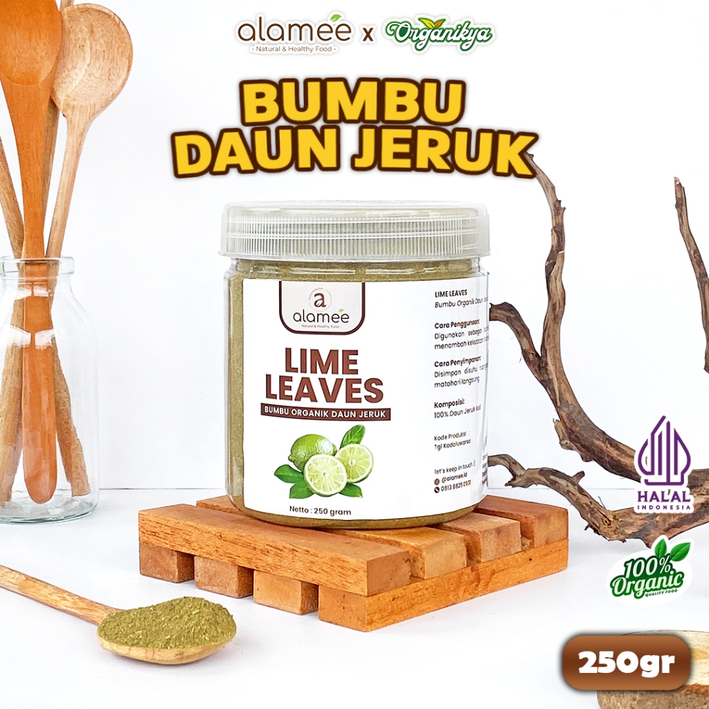 

ALAMEE Daun Jeruk Bubuk Lime Seasoning Powder Bumbu Dapur Masak Organik Masakan Instan 250Gorganikya