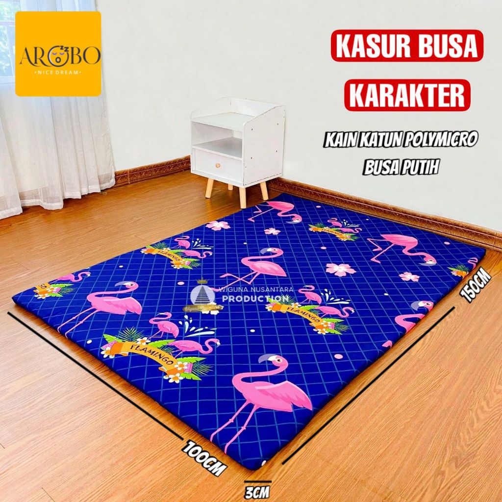 AROBO Kasur Busa Lantai Jumbo 180 x 180 x 3 CM Plus Sarung Bantal  Kasur Modern  Kasur Busa Lipat