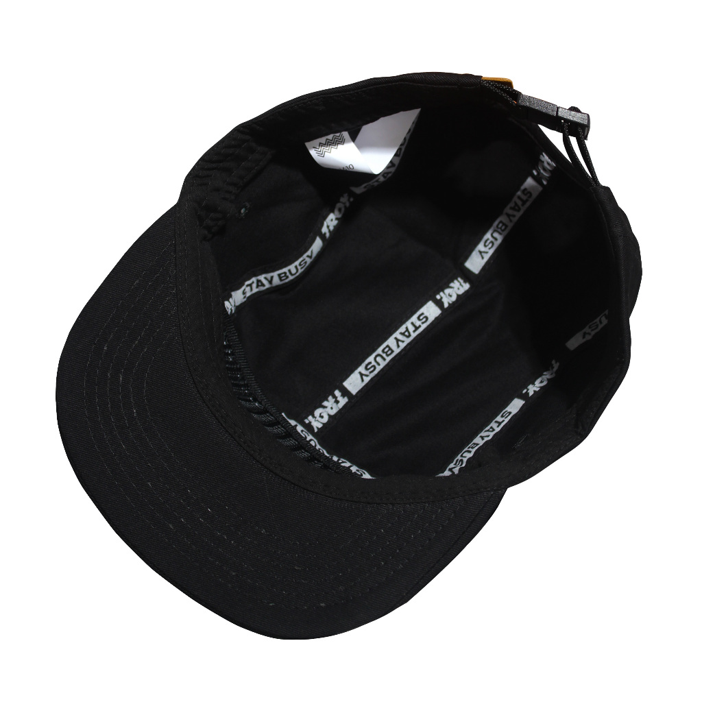 Troy Company Five Panel Hat Black Kagbe - Topi 5 Panel Hitam FPD 3242
