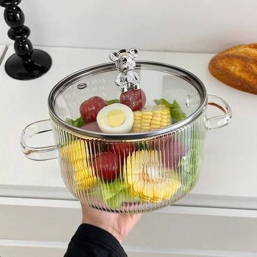 Panci Kaca Bening / Panci Soup Rebus / Pancu Kuping Rebus / Panci Kaca Tebal