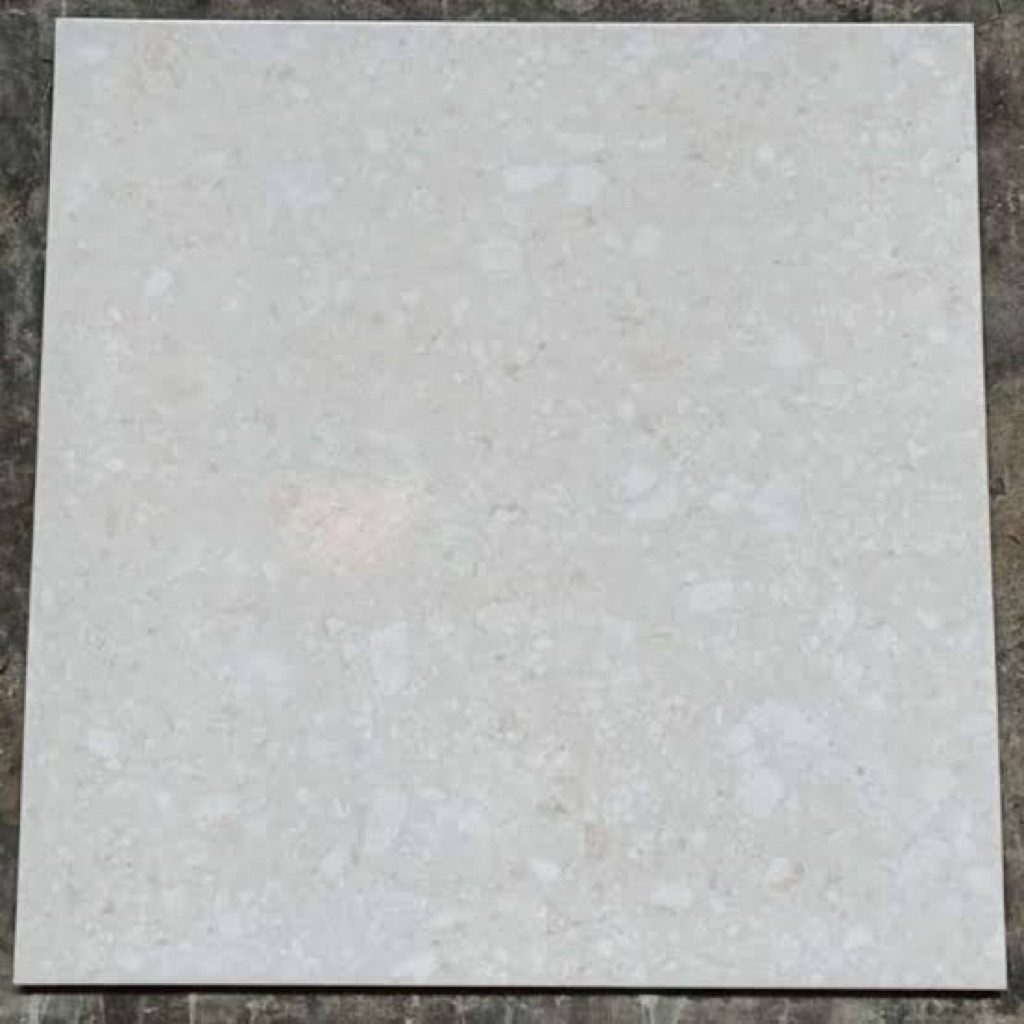 Keramik Lantai Terazzo Mulia 50x50cm Pira Grigio Glossy