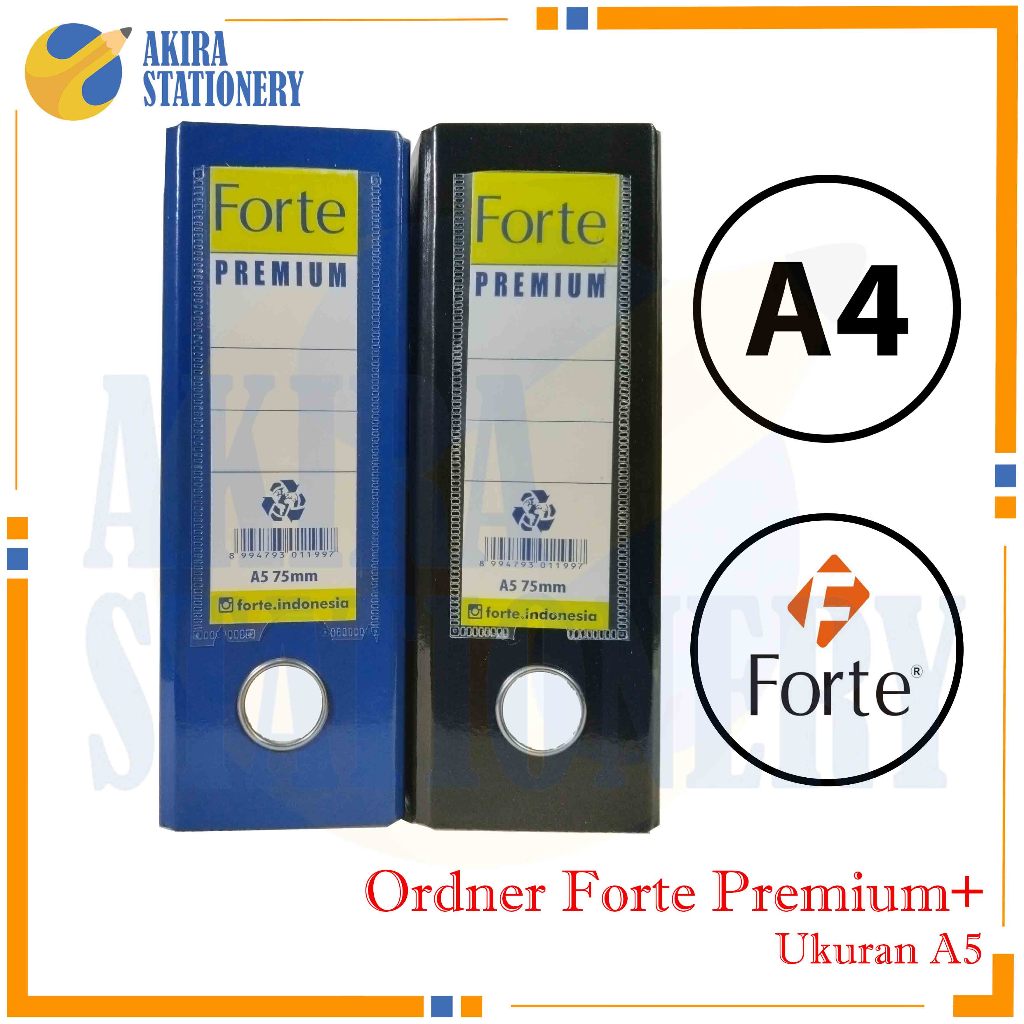 Ordner Forte Premium Ukuran A5 Kecil / Map Berkas Premium Enduro + Laminasi Kuitansi Punggung 75 mm 