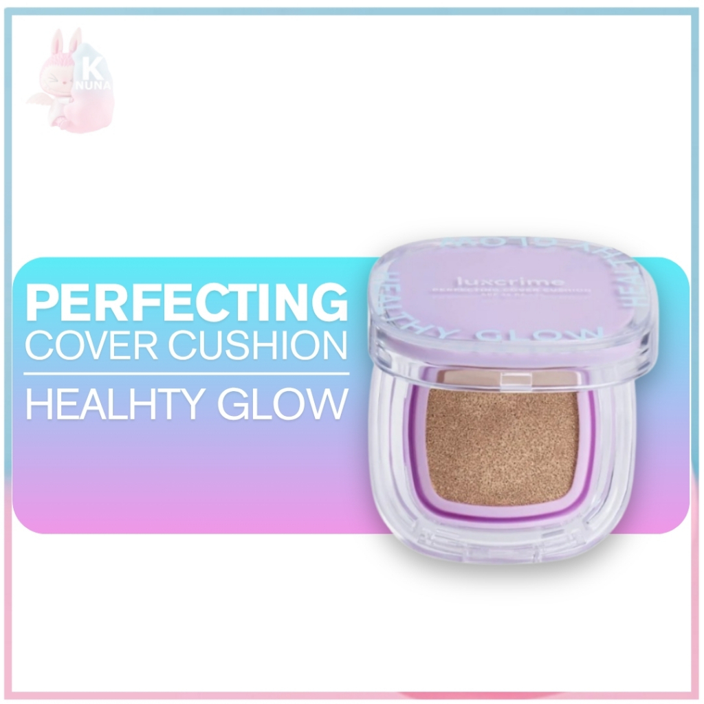 LUXCRIME Perfecting Cover Cushion Foundation Healthy Glow SPF 35 PA+++ BB Full Coverage