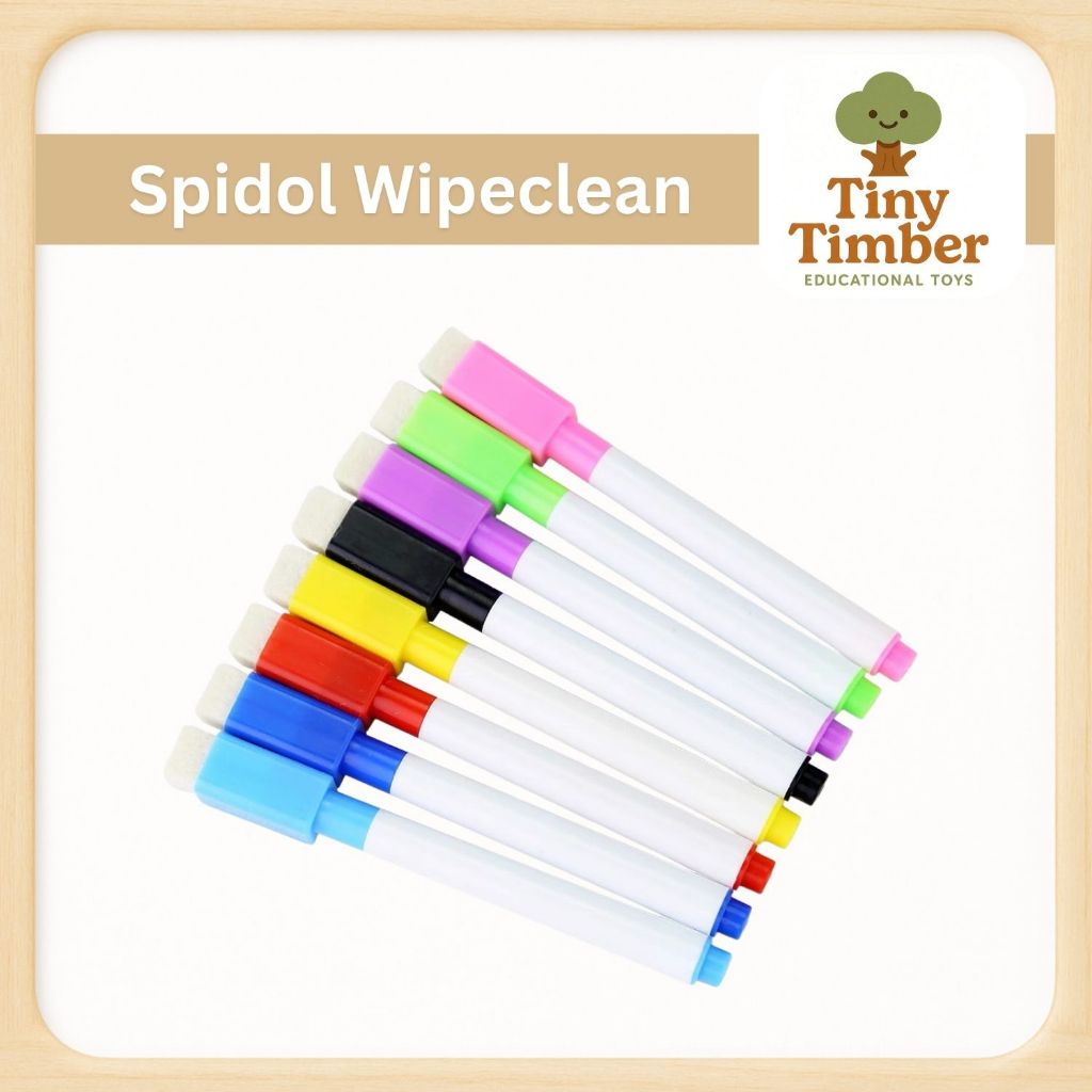 

8pcs SPIDOL WIPECLEAN/ spidol papan tulis bisa hapus isi 8