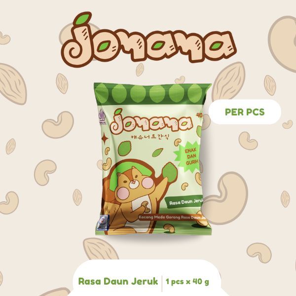 

Jomama - Kacang Mede Goreng Rasa Daun Jeruk 40gr Snack Cemilan Jajanan Kacang
