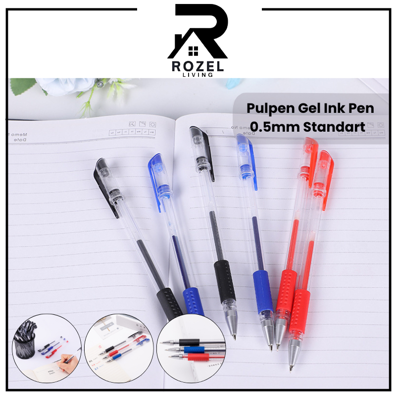 

ROZEL Pena Gel / Pulpen Gel Ink Pen 0.5mm Standart 3 Warna Puplen Gel MIMI Alat Tulis Stationary