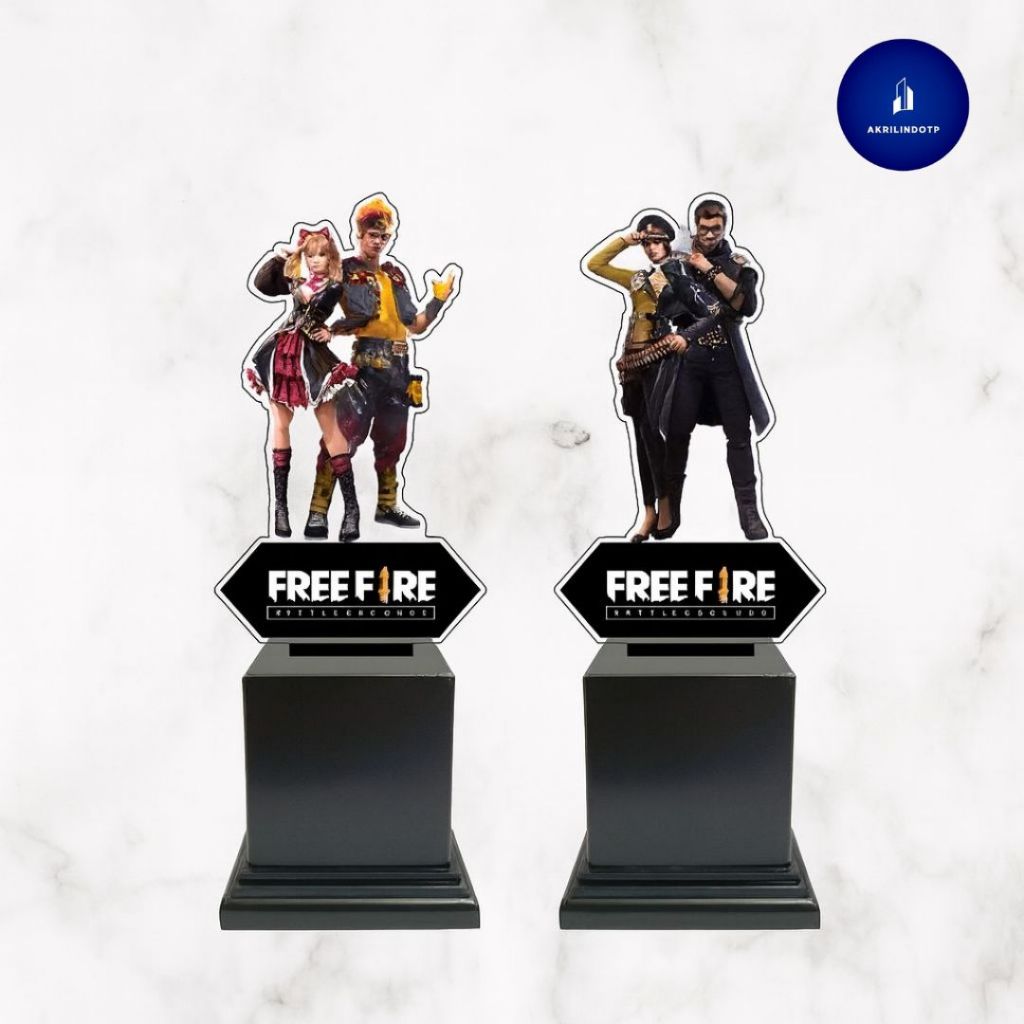 PIALA FREE FIRE | PIALA AKRILIK MODEL FREE FIRE | PIALA GAME ONLINE | FREE CUSTOM TULISAN