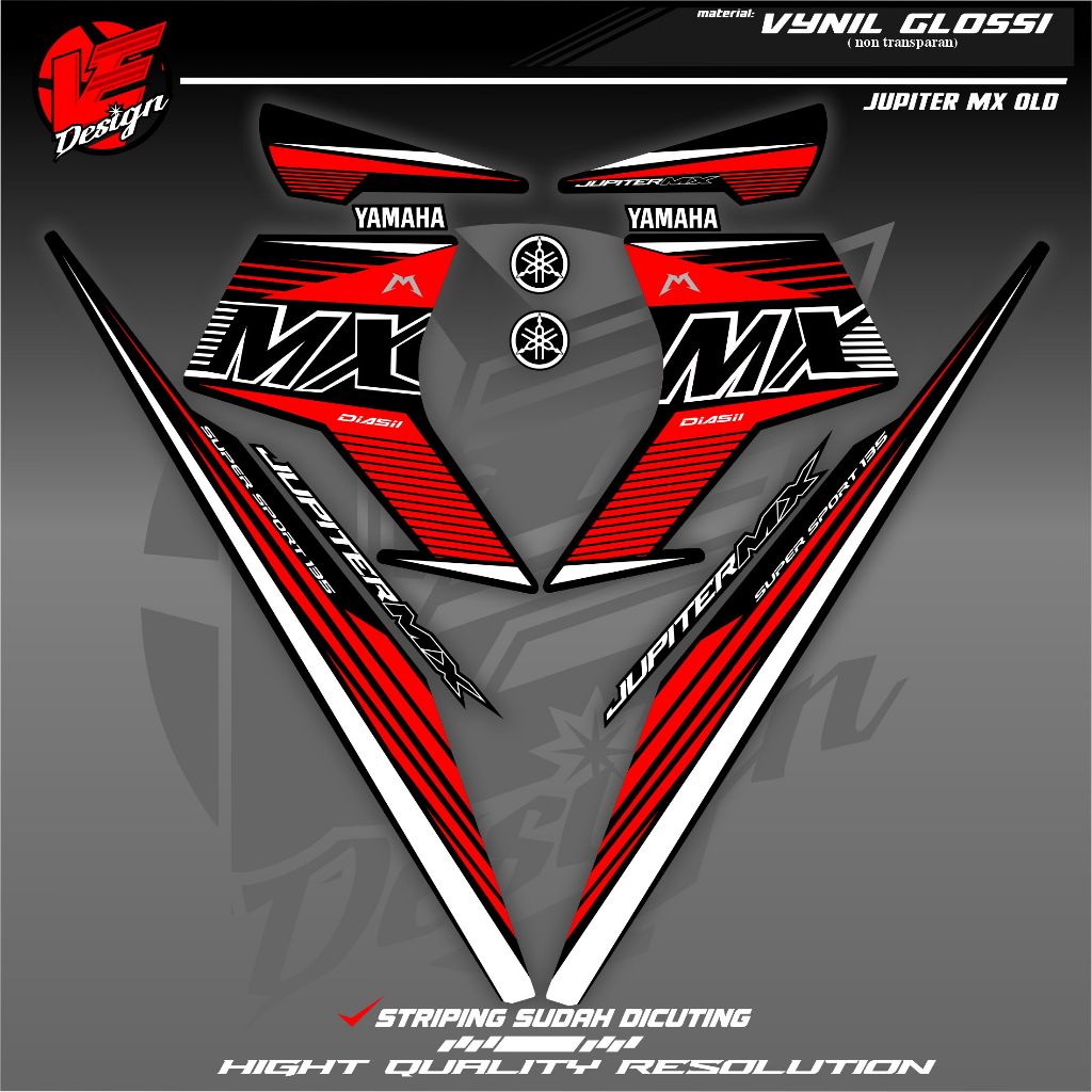 STRIPING JUPITER MX OLD 135 motif mx king/ striping lc135/ stiker body exciter