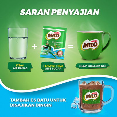 

Milo Minuman Cokelat Less Sugar Bag 10 x 28 g