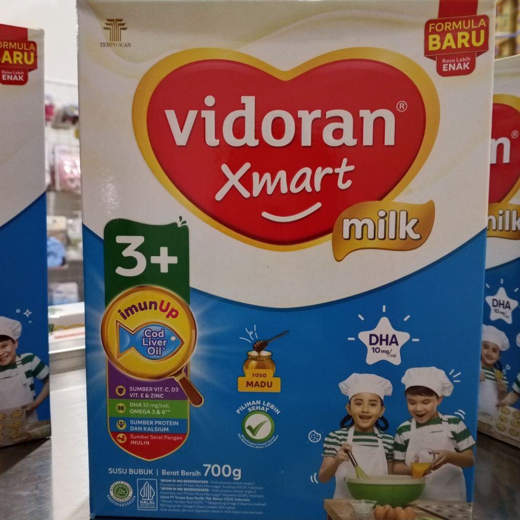 

Vidoran Xmart 3+ Rasa Vanila dan Madu susu Pertumbuhan untuk anak 700g
