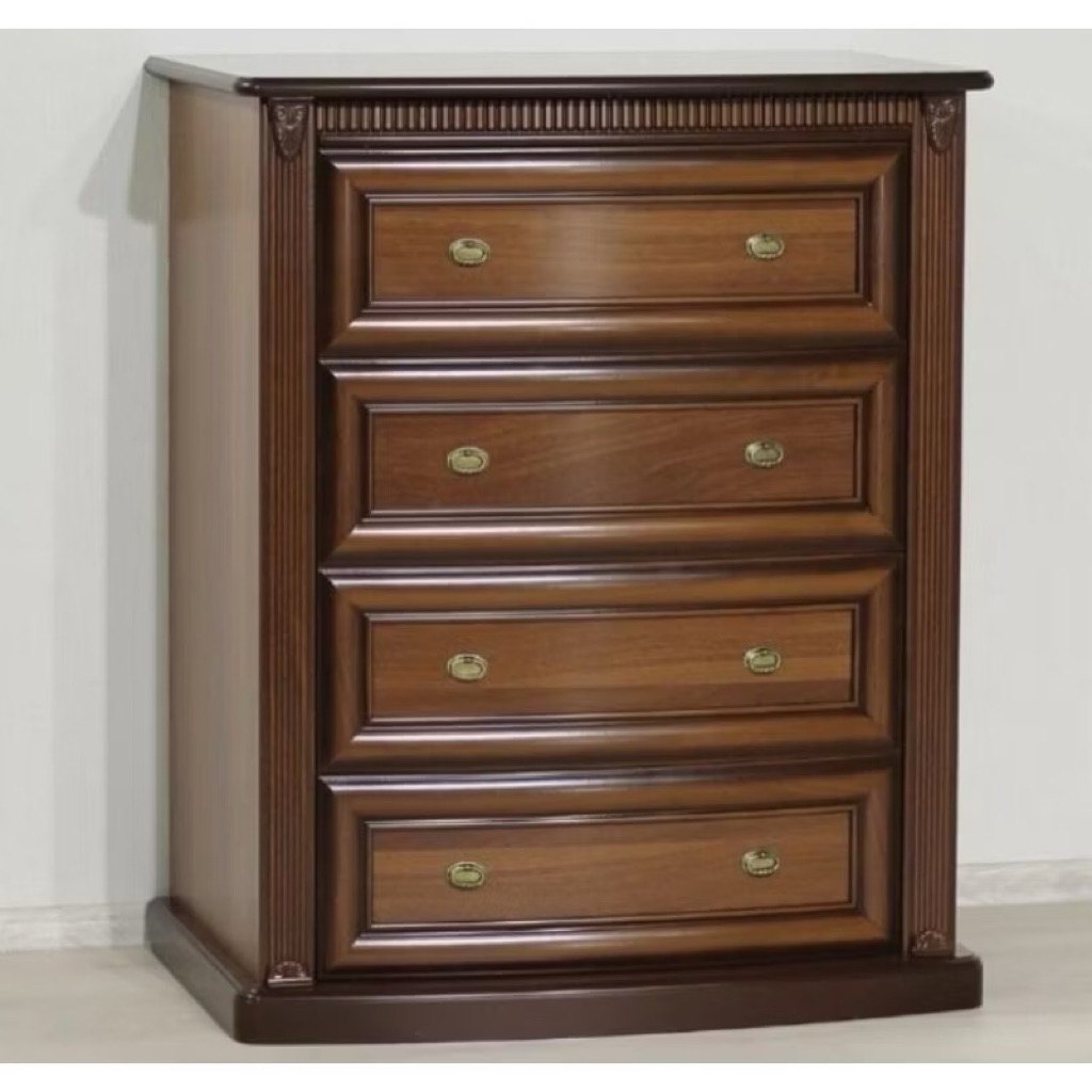 REAL PICT  Nakas Jati Laci 4 klasik - Nakas Ukir Jati - Drawer Jati - bedside Jati