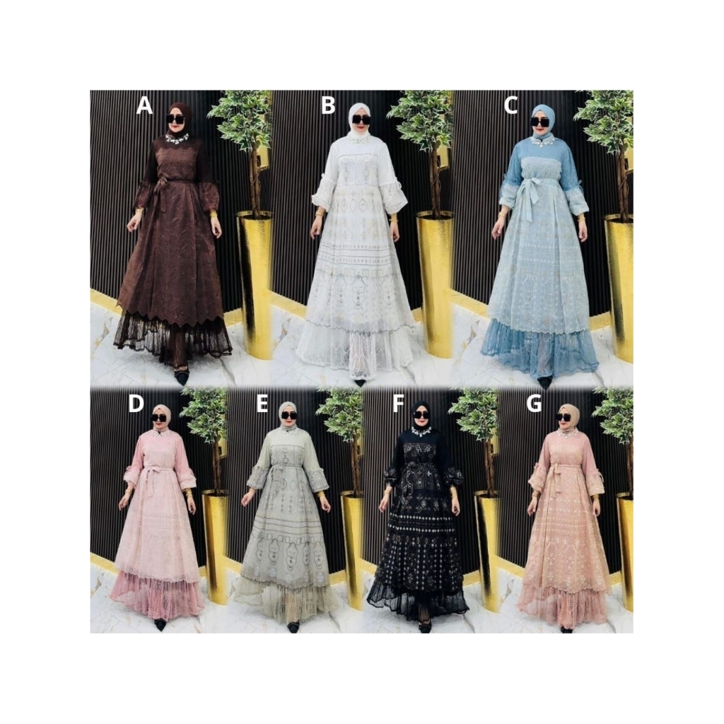 Gladys dress set pasmina by Asopuroh