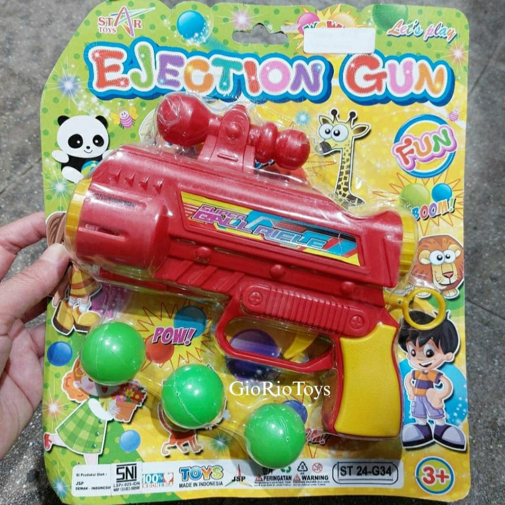 Mainan Anak Pistol Tembak Tembakan Peluru Bola Plastik