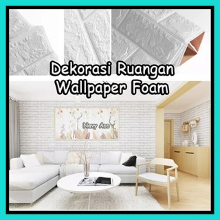MH - Dekorasi Ruangan Wallpaper Foam - Stiker Wallpaper Foam Brick