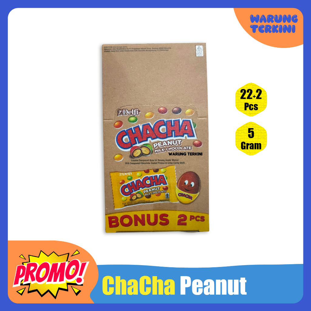 

CHACHA Peanut Milk Chocolate 1 Box 22 Pcs 5gr