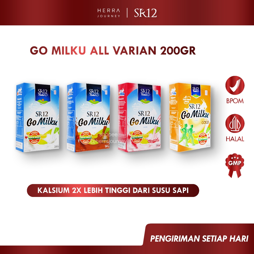 

SR12 - Go Milku All Varian 200gr (Susu Kambing Etawa Original / Coklat / Strawberry / Gold)