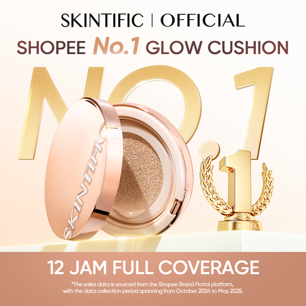 [SKINTIFIC AUTHORIZED] SKINTIFIC Cover All Perfect Cushion 11ml Make Up Bedak Glowing BB Cream