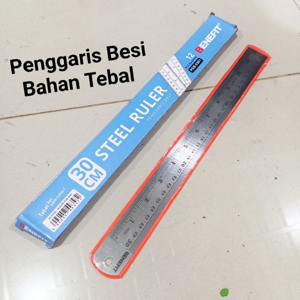 

1 Pak Penggaris Besi 30 Cm Tebal isi 12 Pcs BENEFIT