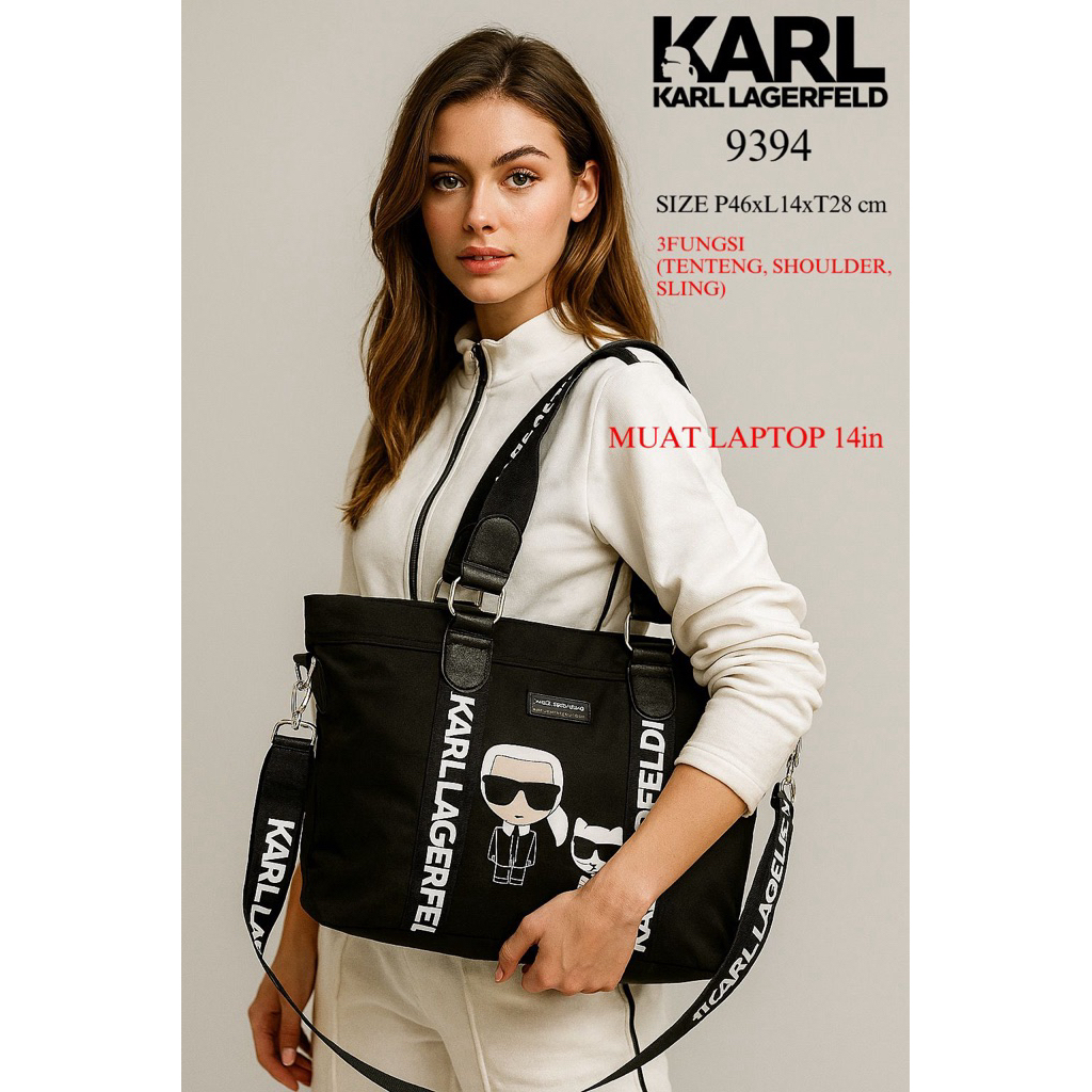 TOTE Wanita muat laptop