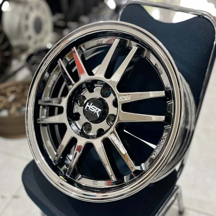 Velg Ring 15 Mobil Brio Agya Ignis, Velg Racing HSR BLY R15 Black Chrome