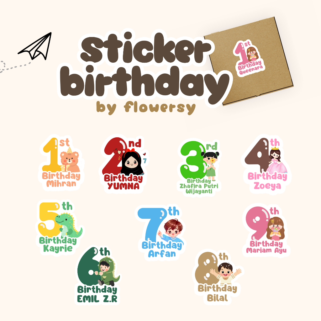 

(isi 30pcs) Stiker Birthday/ stiker ulangtahun