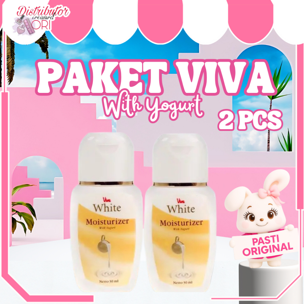 [Paket ISI 2] Viva BUNDLE BUNDLING HEMAT  White Moisturizer With Yogurt (GLOWING) - 2 pcs | BUNDLE I