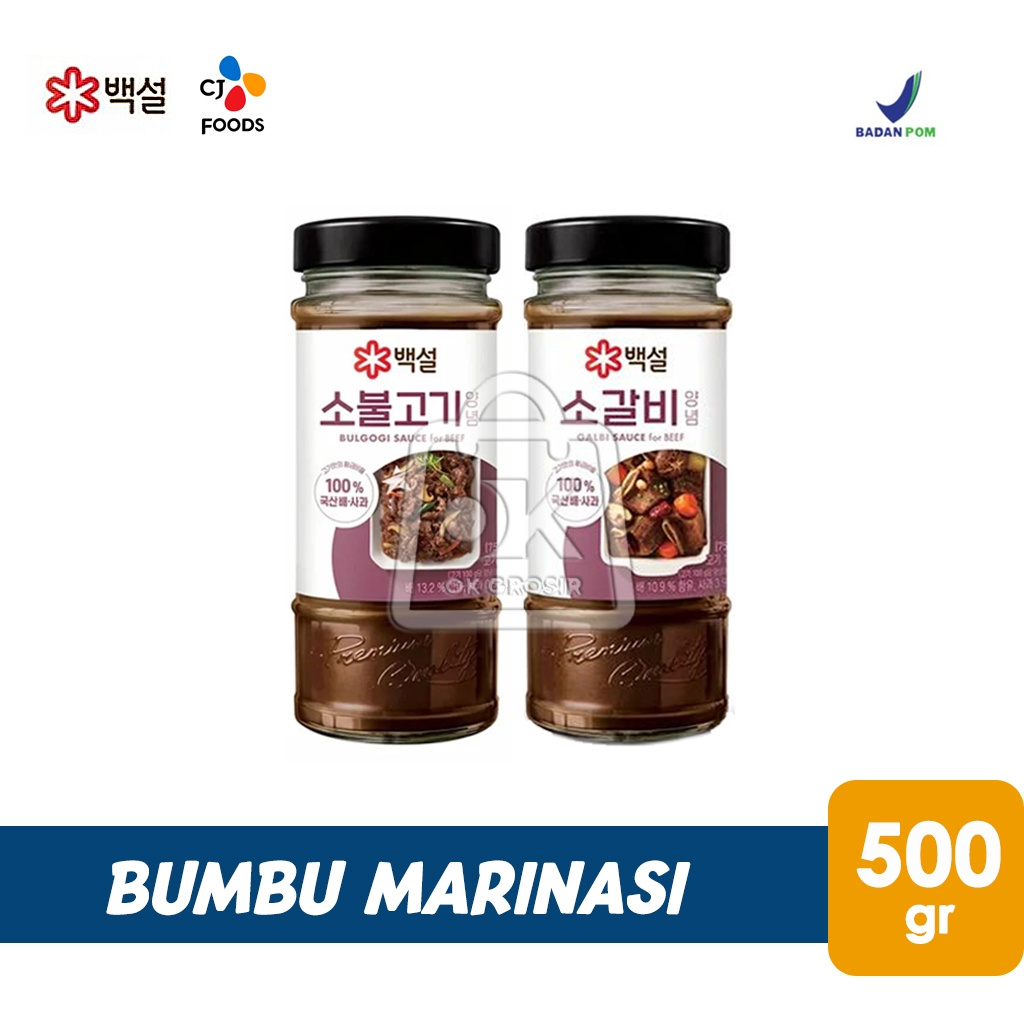 

Saus Marinasi BEKSUL Korean Sauce Marinade Rasa BEEF Bulgogi / IGA Galbi (Botol Kaca 500gr)