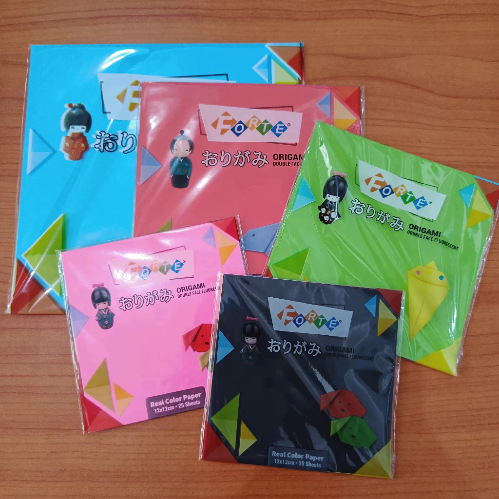 

Kertas Lipat Sidu Origami Neon 14x14 dan 16x16 Cm Bolak Balik