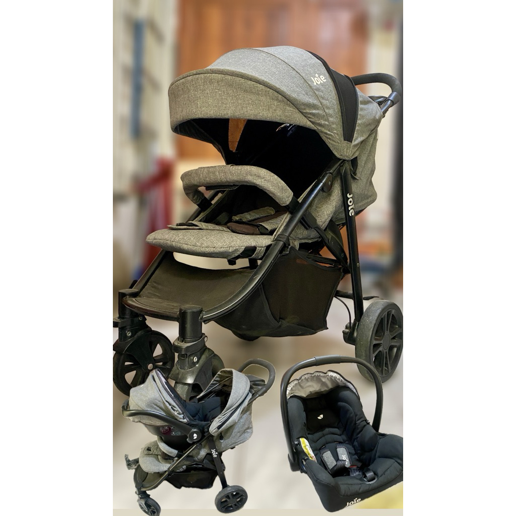 Stroller + Carseat Joie litetrax 4 Travel - PRELOVED