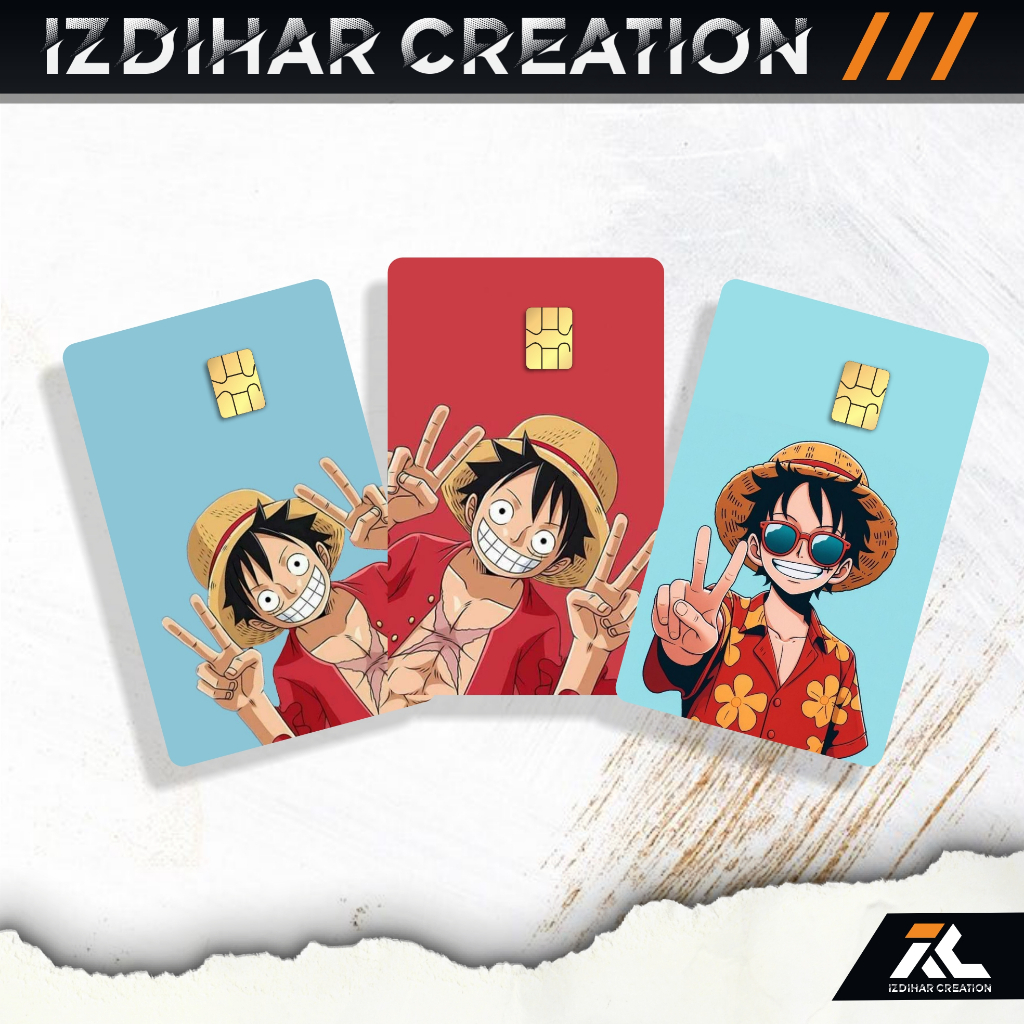 

Stiker Kartu Atm Emoney Flazz Etoll Skincard Sticker Atm Garskin Tema Luffy 2 Laminasi Glosy