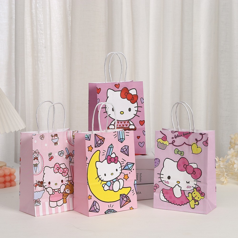 

PAPER BAG GOODIE BAG TAS KADO HADIAH PESTA ULANG TAHUN MOTIF SANRIO HELLO KITTY