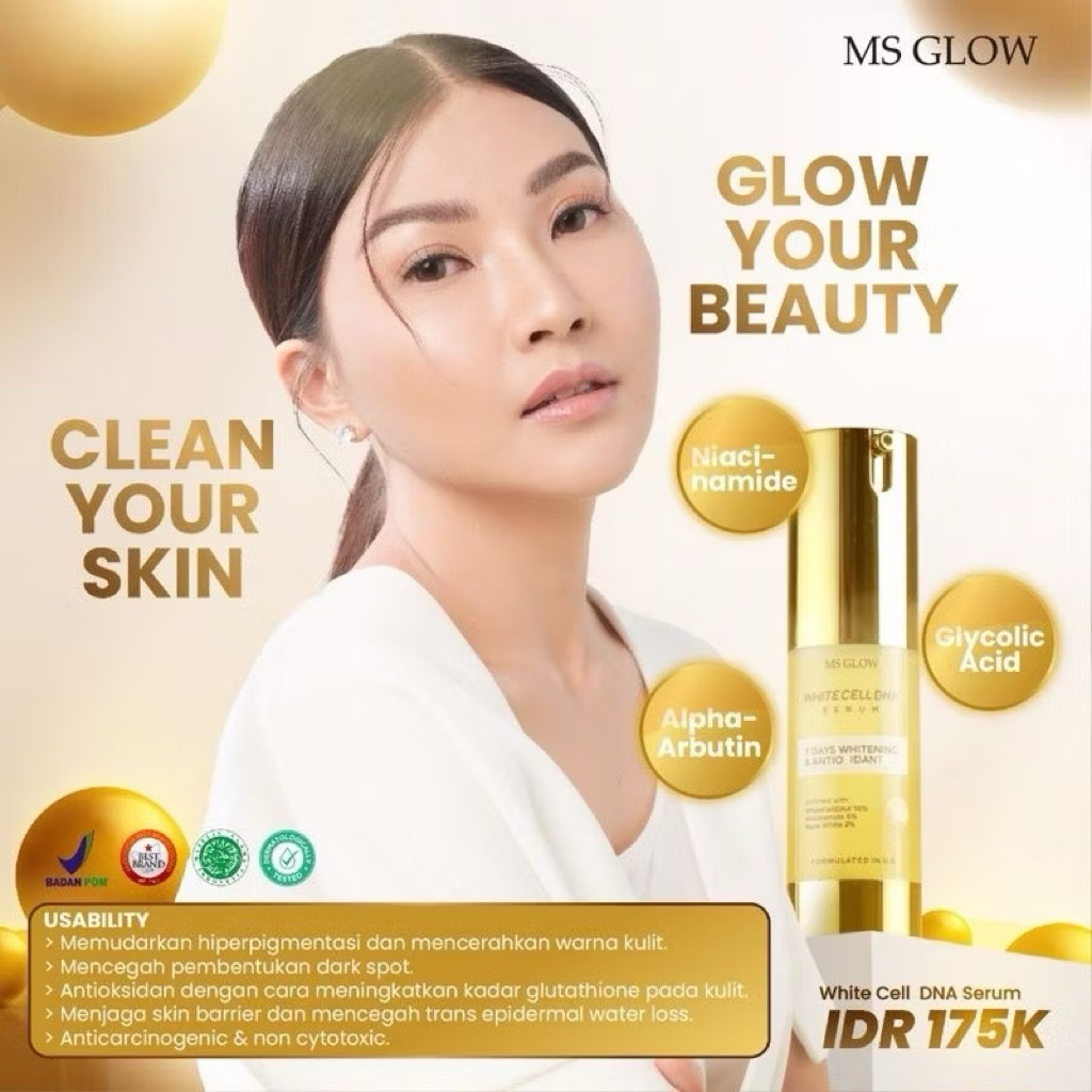 (READY) WHITE CELL DNA GLOWING SERUM MS GLOW ORIGINAL