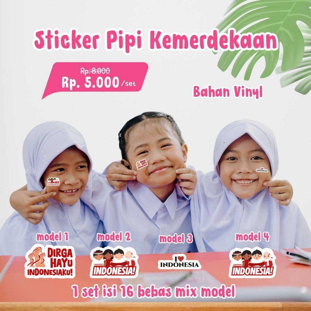 

Sticker Pipi Kemerdekaan 17 Agustus – 16 Pcs Mix Model Bahan Vinyl
