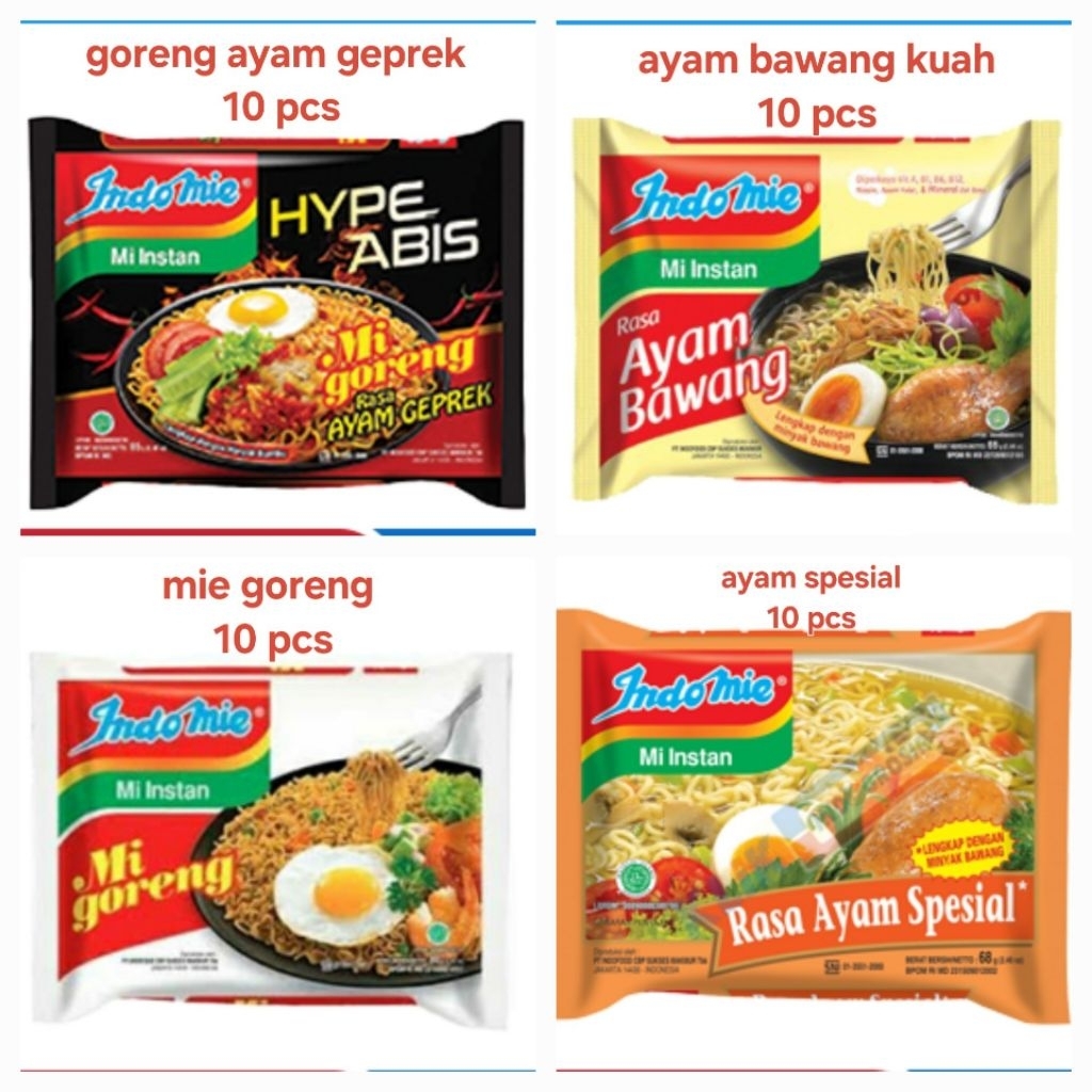 

indomie mie instan paket 10 bungkus rebus dan kuah