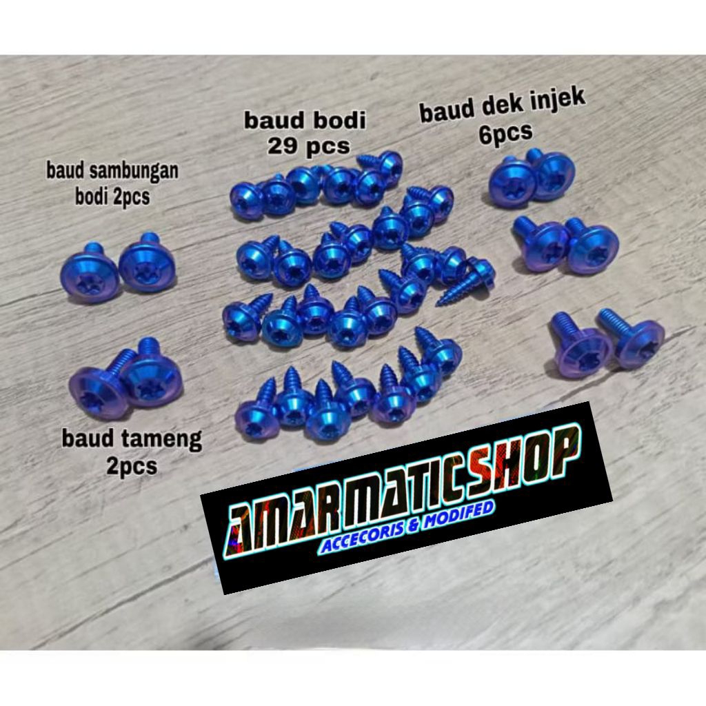 paketan baut titanium Mio sporty Mio smile sis (39) baut