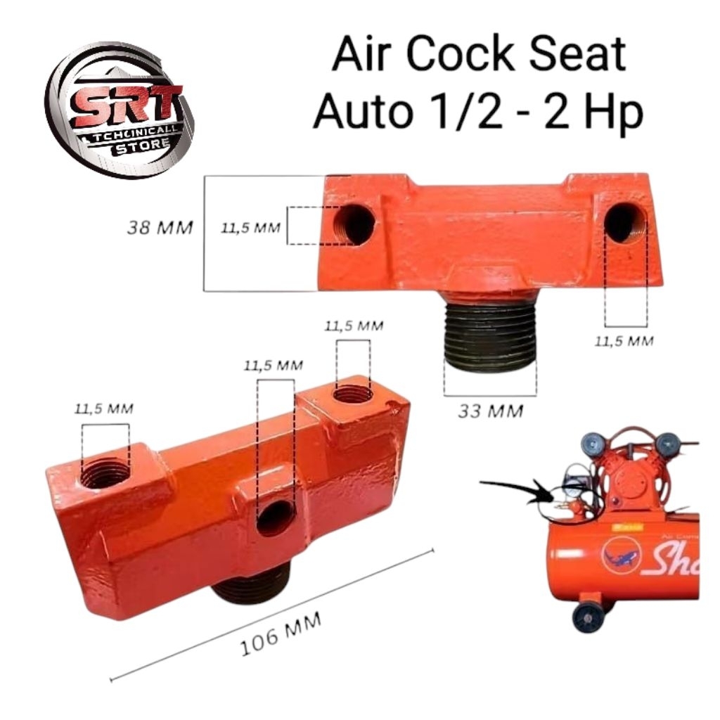 Air Cock Seat Auto Kompresor Angin Type  1/2 - 2 Hp Kompresor Listrik , Penggerak Dinamo