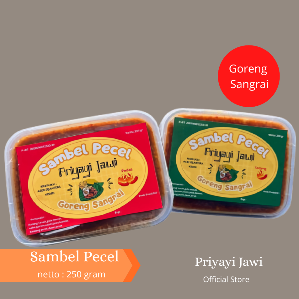 

Sambel Pecel Goreng Sangrai lPriyayi Jawi lPecel Kediri| 250 gram
