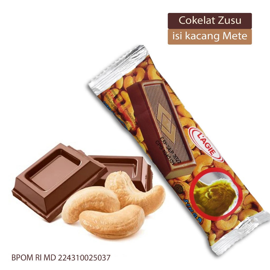 

Terlaris Jajanan Coklat mete Cokelat susu isi Mete rasa manis legit Camilan jajanan paling disukai kaum muda dan mudi ~ cokelat mete singa 25gr