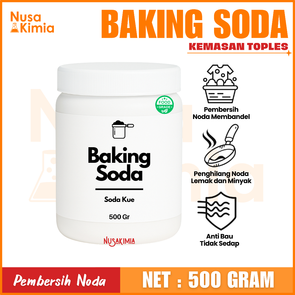 

Baking Soda 500 GRAM - Sodium Bicarbonate Food Grade - Soda Kue