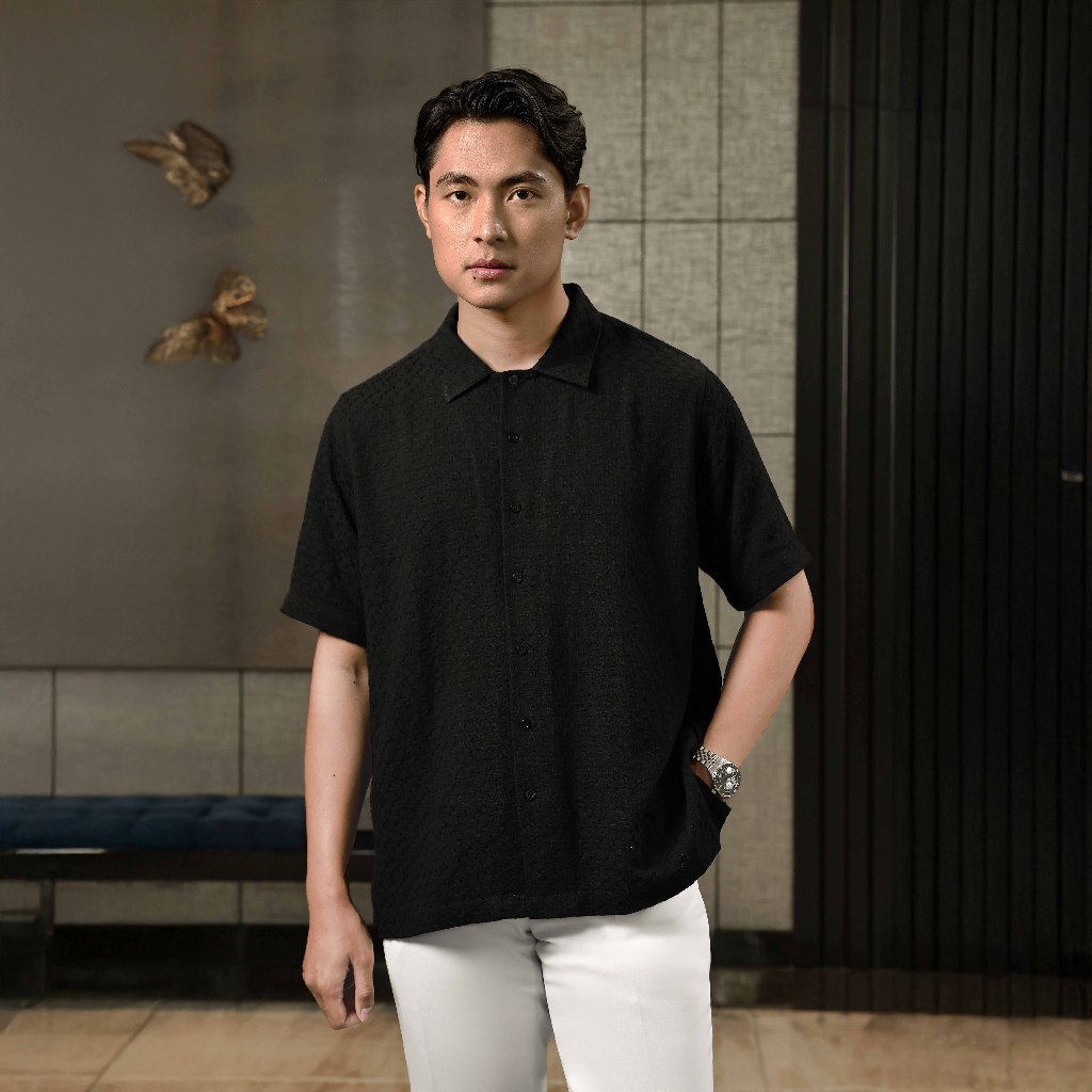 TWP Tiama Shirt Short Sleeve Baju Koko Pria Lengan Pendek Heymale