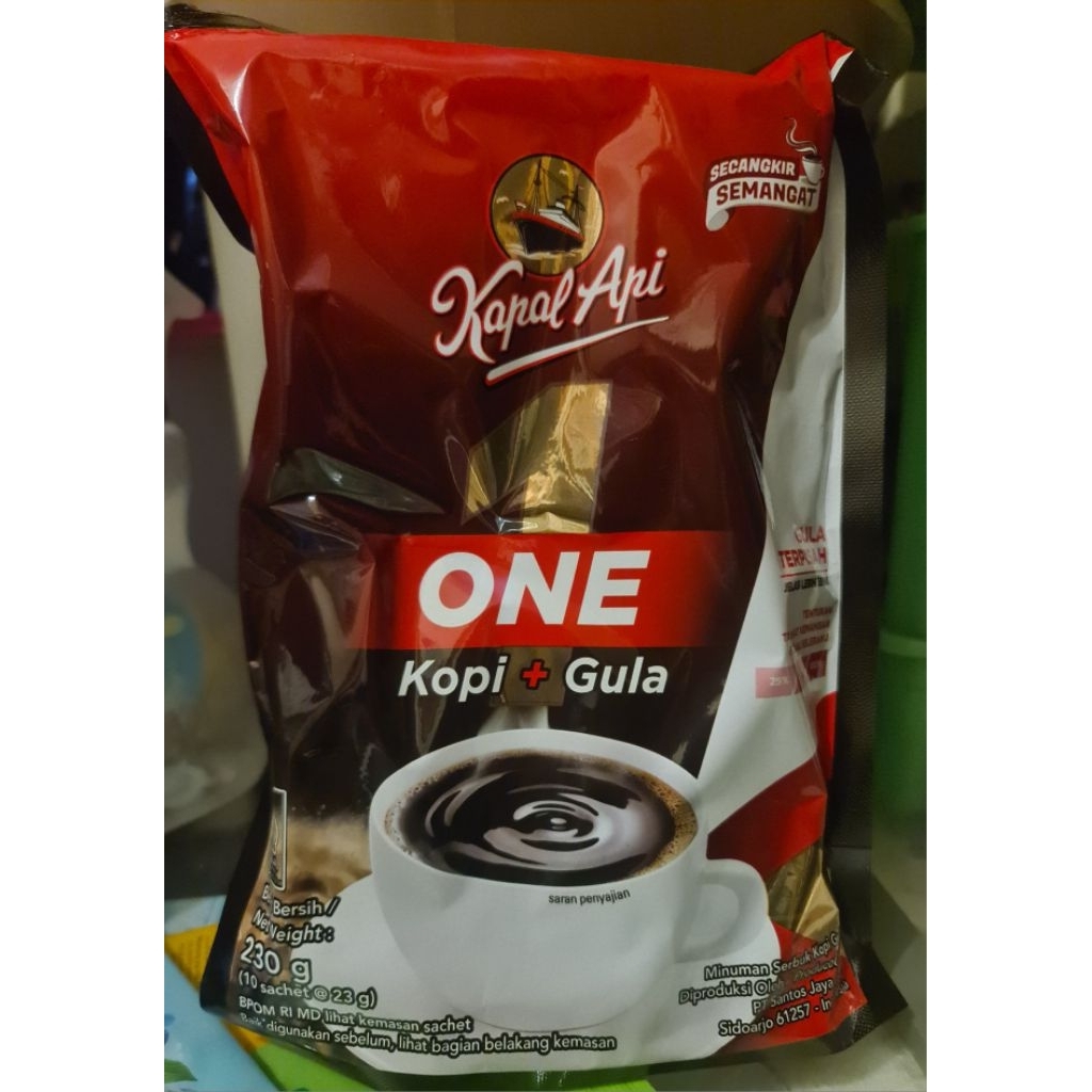 

Kapal Api One Kopi + Gula 230gr