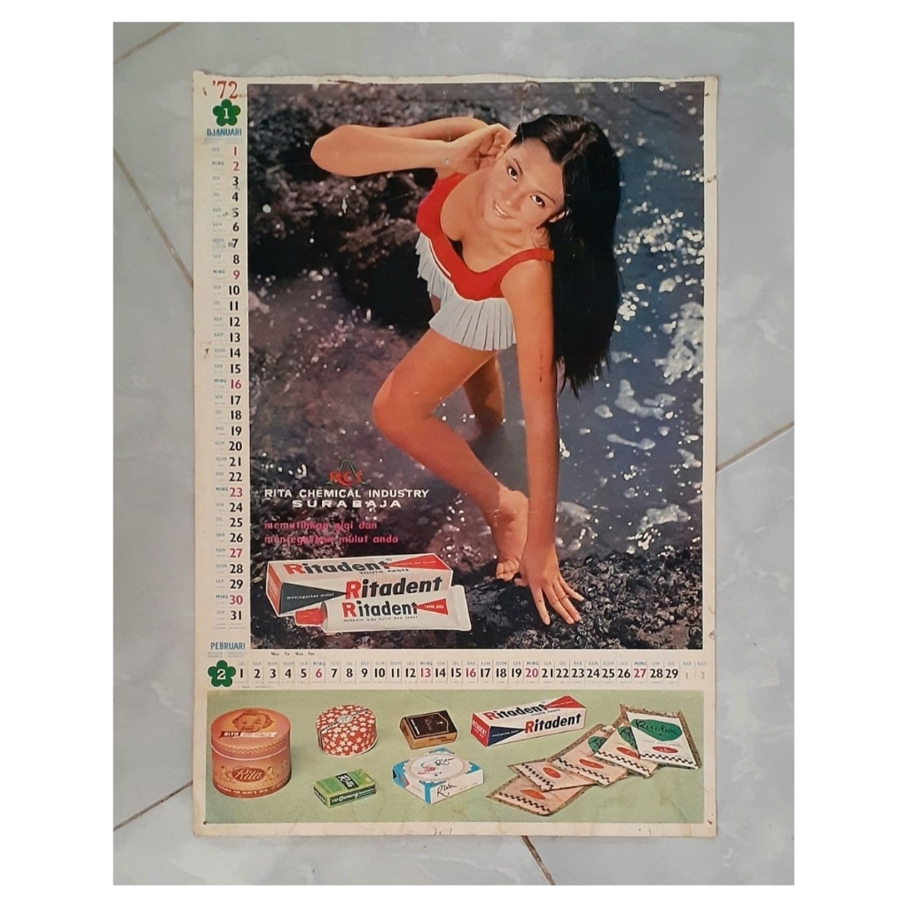 

Lembar Kalender Jadul Tahun 1972