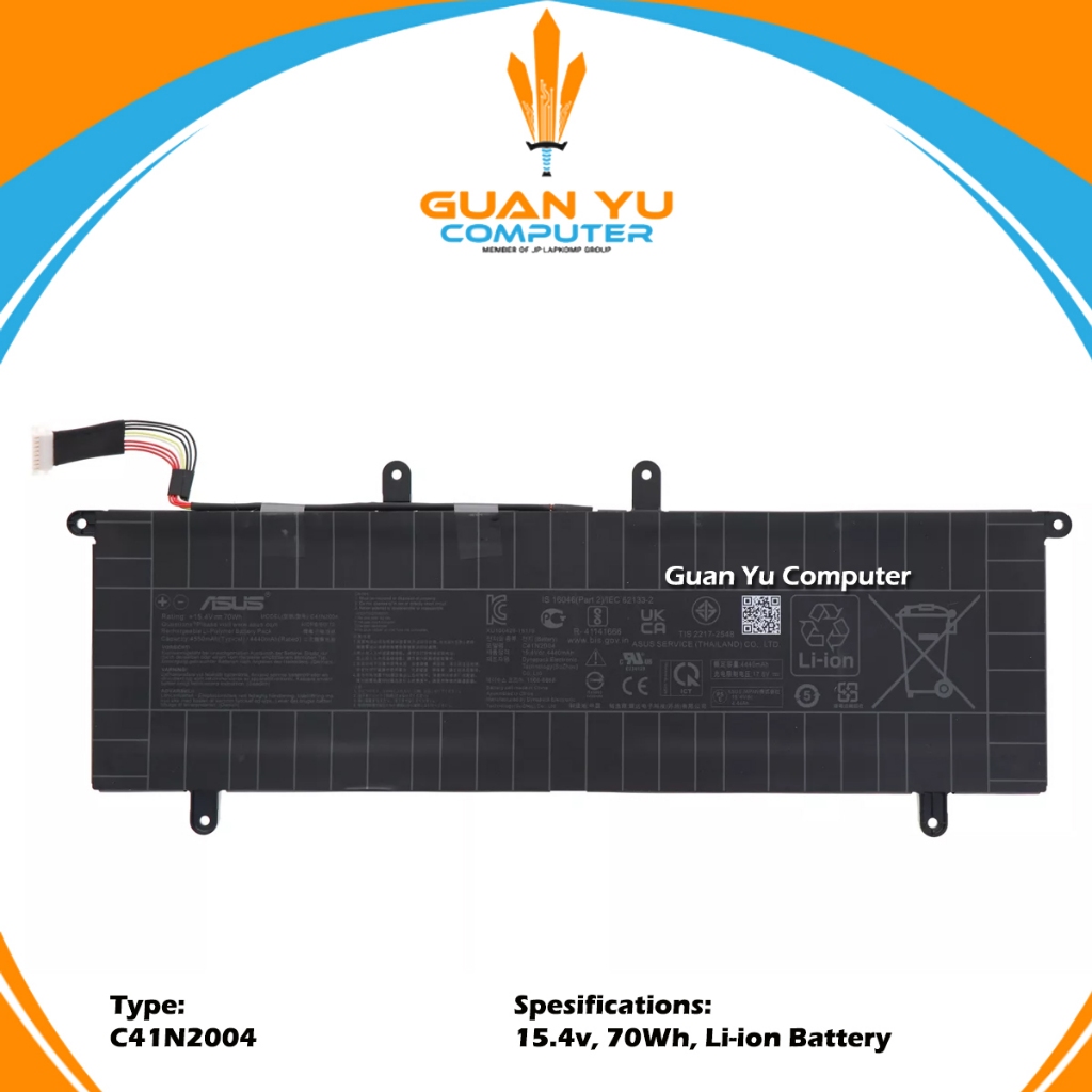 Baterai Laptop Asus ZenBook Duo 14 UX482 UX482EA UX482EG C41N2004 / Asus Zenbook Duo UX482 Battery