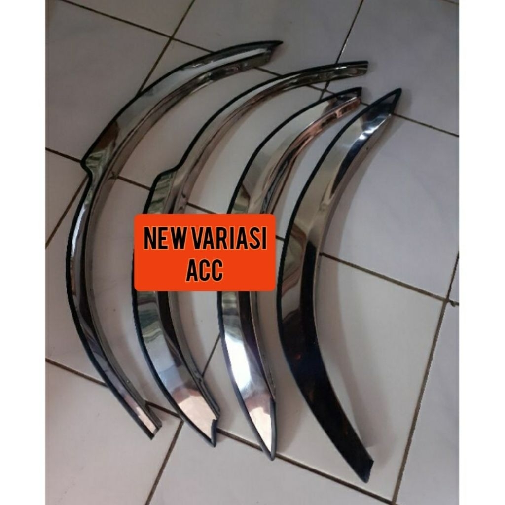 FENDER Trim Lis Stainles Atas Ban Roda Untuk Mobil Agya/Ayla Fender trim Stainless