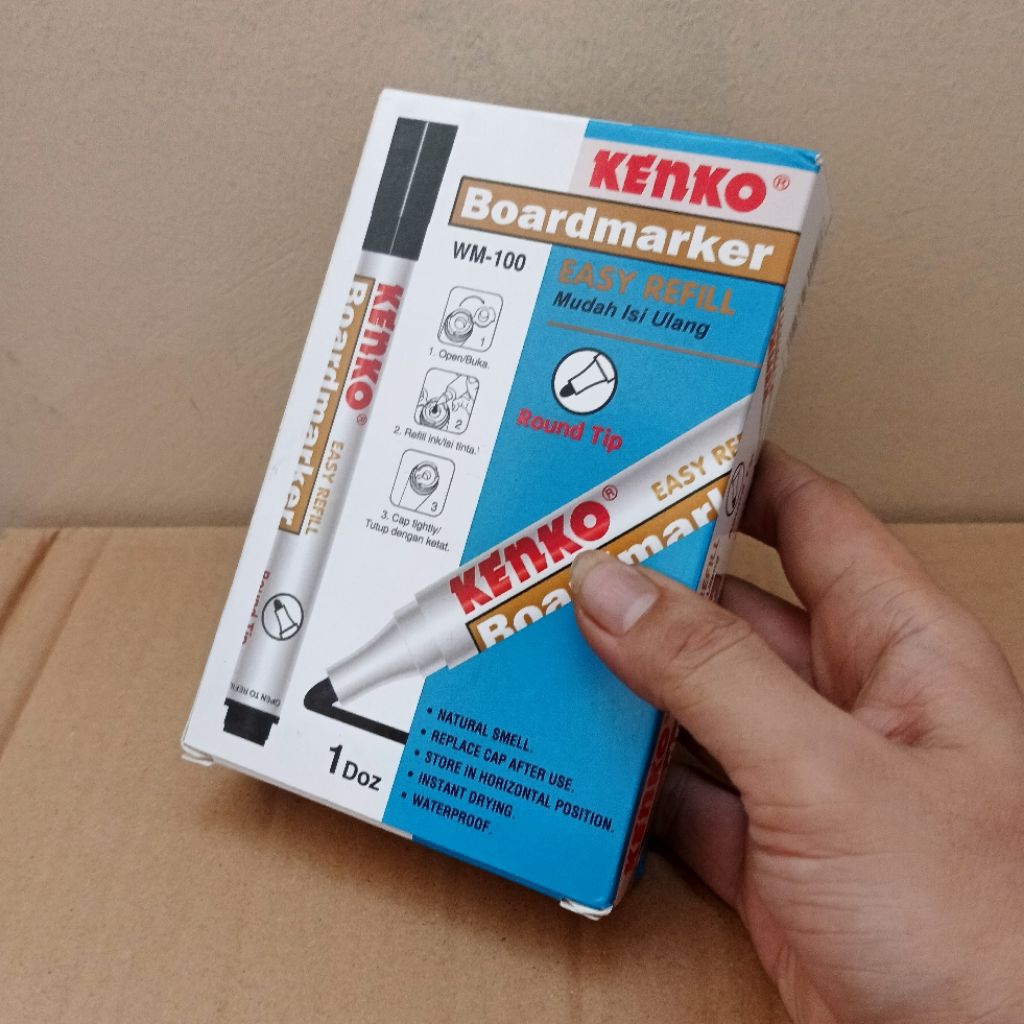 

1 Pcs Spidol Marker Kenko Hitam PERMANENT & WHITEBOARD