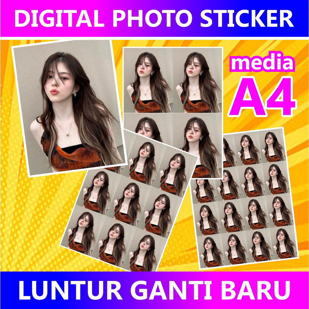 

stiker foto a4 / stiker foto keren / stiker foto hp cetak foto stiker / cetak stiker foto murah